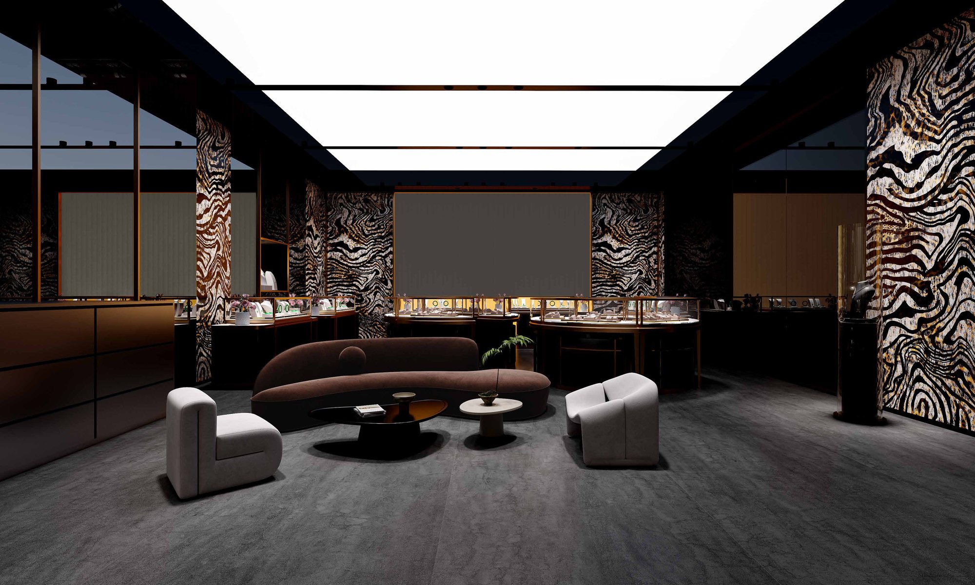 Statement-scale porcelain slabs for luxury walls, floors, countertops and architectural spaces.